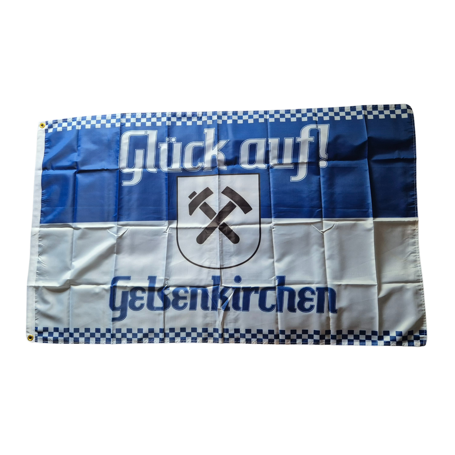 Hissfahne Gelsenkirchen ''Glück auf Gelsenkirchen'' - 100% Polyester