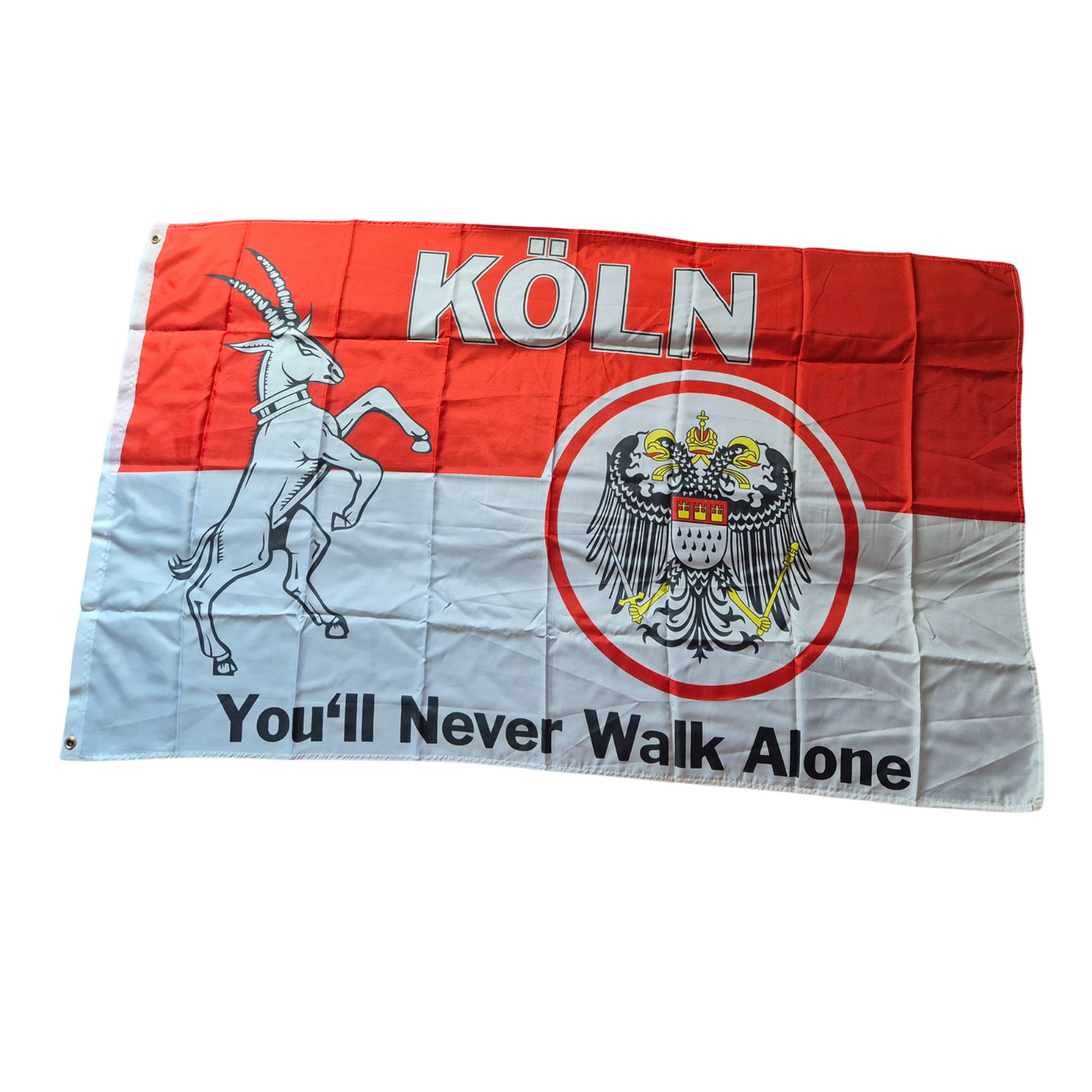 Hissfahne Köln 'You'll Never Walk Alone'' - 100% Polyester