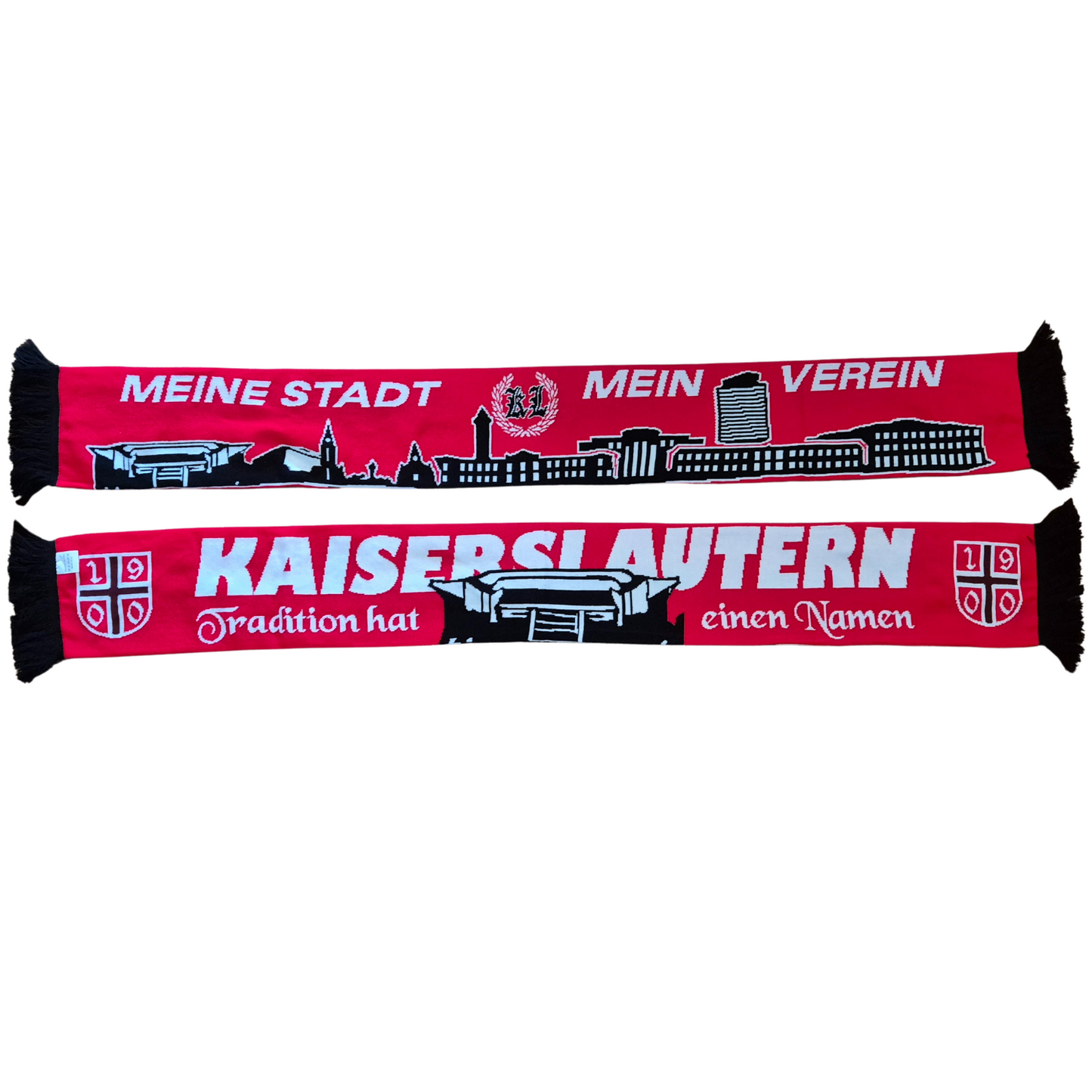 Premiumschal Kaiserslautern ''Meine Stadt Mein Verein'' Rot - 80% Polyacryl / 20% Lycra