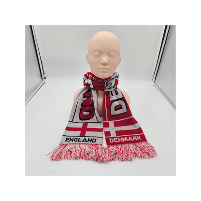 Spieltagschal Dänemark - England  - 100% Polyacryl