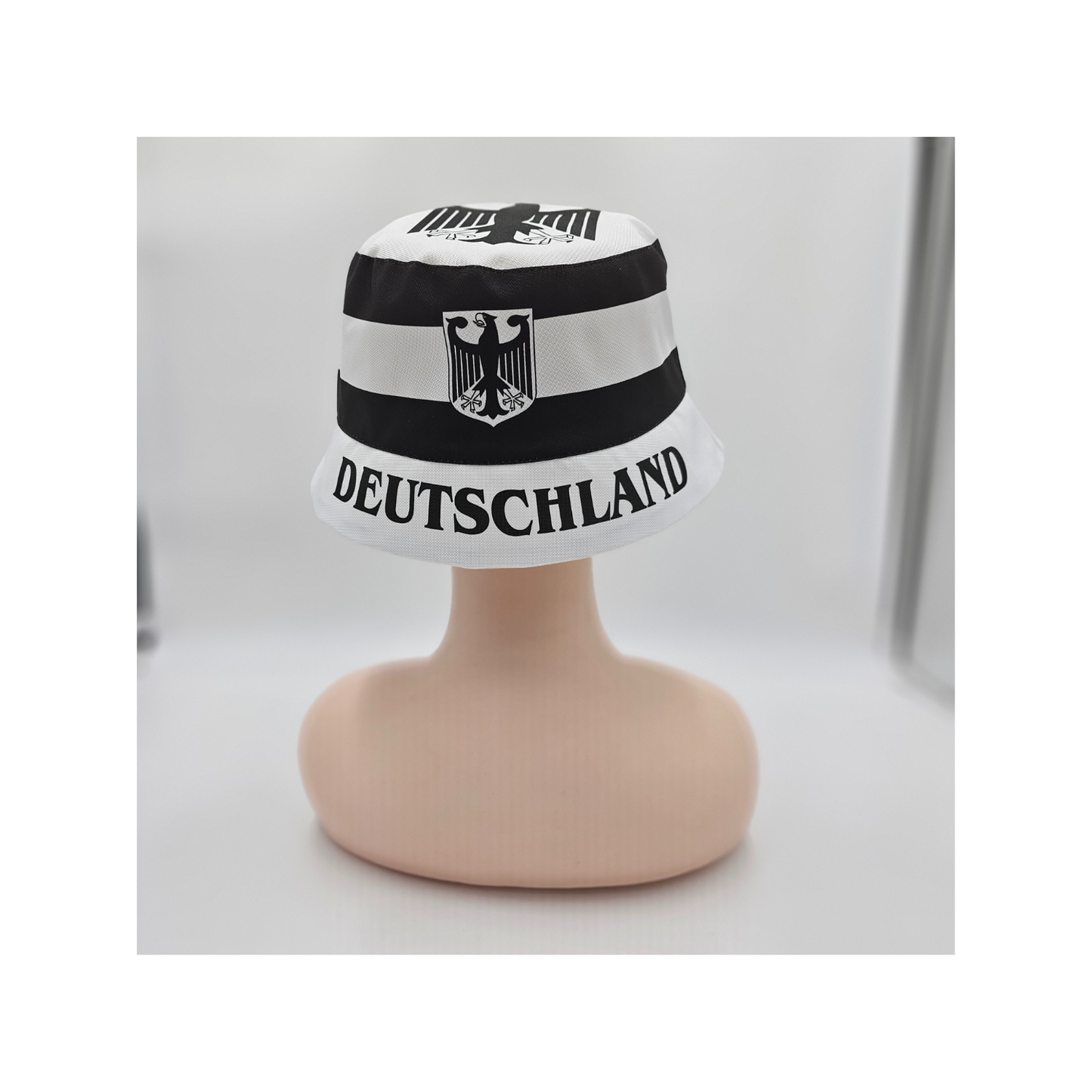 Fischerhut Deutschland Weiss/Schwarz - 100% Polyester